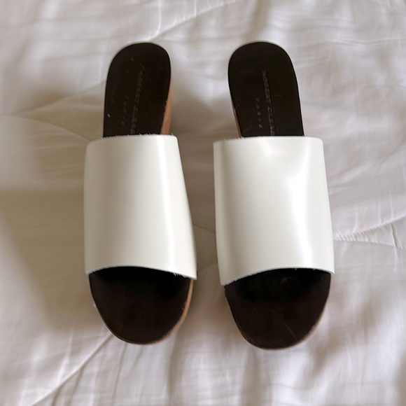 Robert Clergerie | Shoes | Robert Clergerie Paris White Leather 4 Inch ...